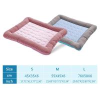 Alfombra De Enfriamiento Para Perros Y Gatos Material De Seda Hielo Suave Para Verano Cama De Playa Para Mascotas - details 1