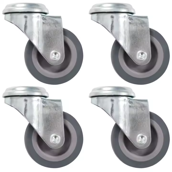 vidaXL Ruedas giratorias con agujero pasador 4 unidades 50 mm - 1