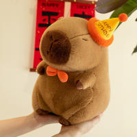 Muñeco De Peluche Capybara 23cm Simulación Anime Animal Suave Regalo De Navidad Para Niños Juguetes De Peluche Unisex - details 1
