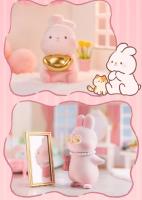 Figura De Peluche Kawaii De Conejo MOMO Bunny Serie Diaria Caja Sorpresa Decoración Creativa Para Escritorio Juguetes Para Niños - details 10