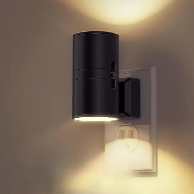 Luz Nocturna LED Moderna Con Sensor De Atardecer a Medianoche Y Brillo Ajustable Para Dormitorio Luz Nocturna Plug into Wall - 1