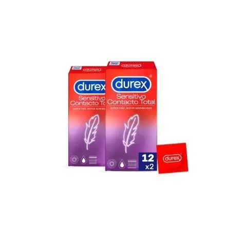 Durex Sensitivo Contacto Total - Preservativos (12 Preservativos 2 Cajas) - 1