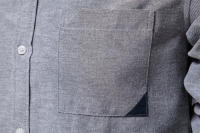 Camisa Oxford de talla europea para hombre, tops informales de manga larga con bloques de color de alta gama, primavera 2024 - details 9