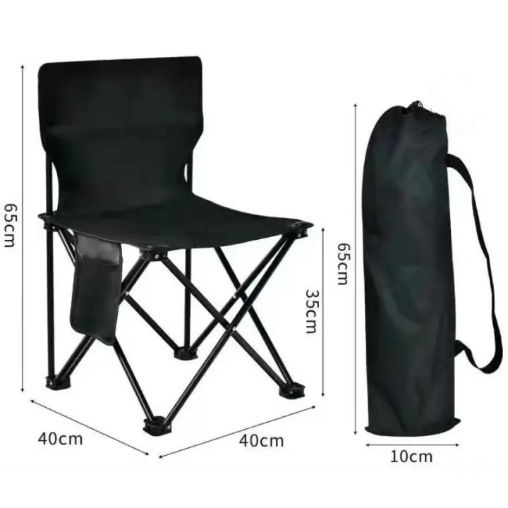 Silla de Playa Plegable con funda ,SILLA CAMPING, Estructura de Acero Resistente,Asiento de Lona Impermeable ,Ideal para Playa o Camping ,Pesca, Estructura de Acero - 1