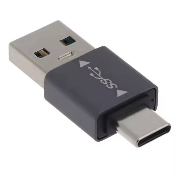 Adaptador USB 3.0 macho a tipo C macho de 2 piezas que admite sincronización de datos y carga - 1