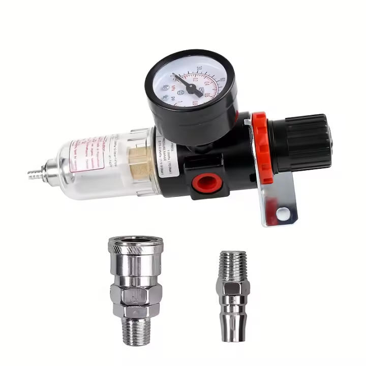 Unidad De Tratamiento De Aire Pneumático AFR-2000 Con Conector PM20+SM20 Regulador De Presión Válvula Reductora De Compresor - 1