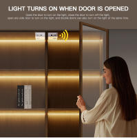 Tira De Luces LED COB Con Sensor De Doble Puerta Para Decoración De Armario Vitrina Y Cava De Vino Control Por SensorInterruptor De Luz Sensorial - details 3