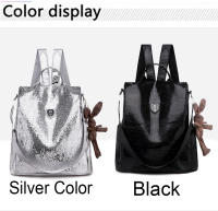 Mochila Antirrobo Para Mujer 2023 Gran Capacidad De Almacenamiento Cuero Suave Casual Con Múltiples Bolsillos Adecuada Para Viajes Y Escuela - details 3