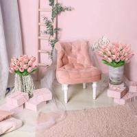 10Pcs Tulipes Artificiales Rosa Falsas Flores PU Toque Real Para Bouquet De Mesa De Oficina Sala De Estar Fiesta Primavera Boda - details 5