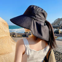 Gorro De Verano Para Mujer Protección UV Con Visera Ancha Y Capucha Para Ponytail Ideal Para Pesca Y Senderismo Al Aire Libre - details 6