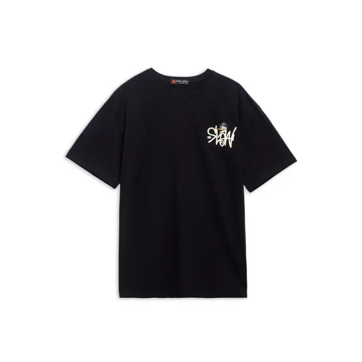 Camiseta Area Zero Negra Slow Duck Oversized Tee - 1