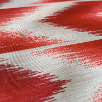 La fabrica de las telas-Mantel loneta algodón estampado rojo dibujo mallorquin.Color verde,lavable,decoración hogar cocina, salon,comedor. - details 3