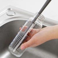 Cepillo De Silicona Para Botella De Leche Y Vaso Limpia Con Mango Largo Herramienta De Limpieza De La Cocina 1/2pcs - details 3