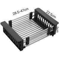 Rack De Secado De Platos Expansible Gris Con Brazos Ajustables Soporte Para Verduras Frutas Y Pasta En Cocina - details 0