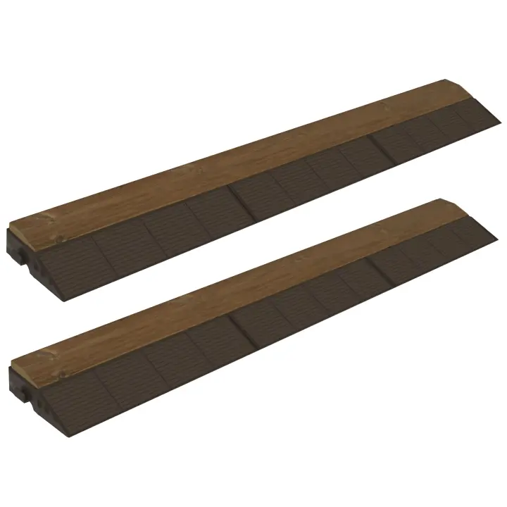 Bordes de Madera para Suelo Exterior Wellhome COMBI-WOOD 117x20,5x6 Cm - 1