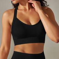 Sujetador de Yoga sin costura para Mujer, Top short Deportivo with neumáticos anchos y espalda Cruzada, Chaleco Deportivo para Gimnasio, Top Liso para entrenamiento y Correr - details 1