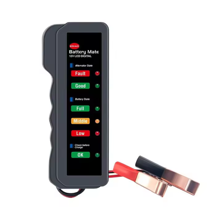Prueba De Batería De Auto 12V Digital Dispositivo De Prueba De Batería De Vehículo Portátil Monitor De Batería Mini Para Coches Motocicletas Camiones - 1