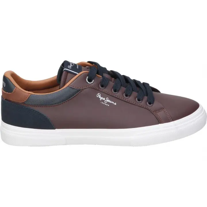 PEPE JEANS | Zapatillas Pepe Jeans Kenton Court para Hombre – Deportivas en Color Marrón – Sneakers con Cordones – Estilo Casual – Versátiles – Combinables – Cómodas – Modelo PMS30839-878 - 1