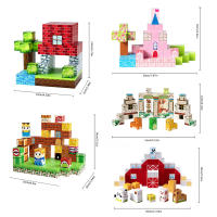 Bloques Magnéticos DIY De Construcción Creativa Para Niños Castillo De Princesa Dinosaurio Granja Animal Modelo STEM Regalo Educativo - details 2