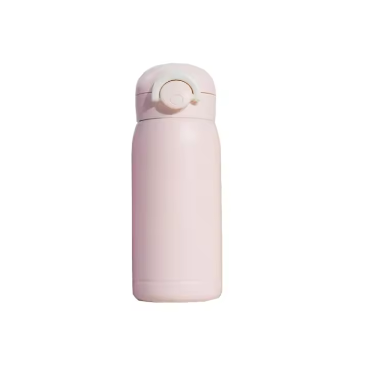 Botella de Agua Plegable y a Prueba de Fugas Tapa Segura, Adecuada para Bebidas Calientes y Frías, Libre de Bisfenol A Rosa - 1