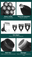 Kensen 5 En 1 Afeitadora Eléctrica 7D Cabeza De Corte Flotante Recargable Kit De Afeitado Para Hombres IPX6 Impermeable Trimmer De Barba - details 2