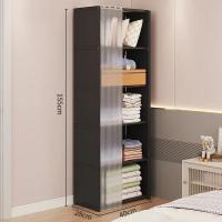Armario Multicapa Con Cortinas Y Cubierta Antipolvo Almacenamiento Ecológico De Alta Capacidad Para Dormitorio Muebles Fáciles De Montar - details 8
