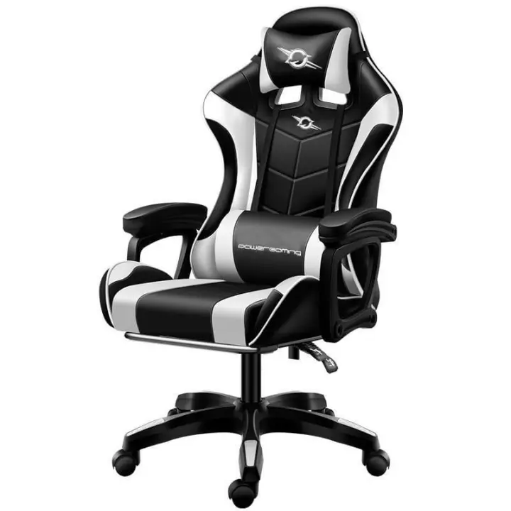 Silla Gaming PowerGaming Negro/Blanco - 1