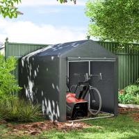 Outsunny Carpa para Herramientas Bicicletas y Motos 1,6x2,2x1,7 m Garaje Portátil con 2 Habitaciones Puerta con Cremallera Impermeable Anti-UV Cochera Portátil para Jardín Gris Oscuro - details 1