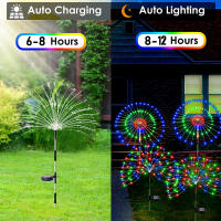 1PCS 490Leds Luces De Fuego Solar Para Jardín Impermeables Con 8 Modos De Iluminación Decoración De Navidad Para Jardín Y Paisaje - details 1