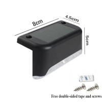 4PCS Luz Solar Para Piso Exterior IP65 Impermeable Jardín Patio Camino Puerta Solar Energía Solar Para Railing Escaleras Paso Valla - details 5