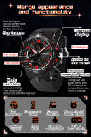 Reloj Deportivo Para Hombre SANDA Marca Popular Dual Pantalla Electrónica Multifuncional Impermeable LED Con Alarmas Y Cronógrafo - details 5