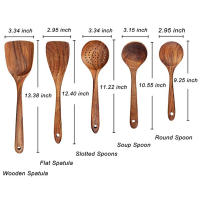 Juego De Cocina De Madera Utensilios De Cocina Ecológicos Incluye Cucharas De Madera Para Sopa Regalos Para Cocina - details 10