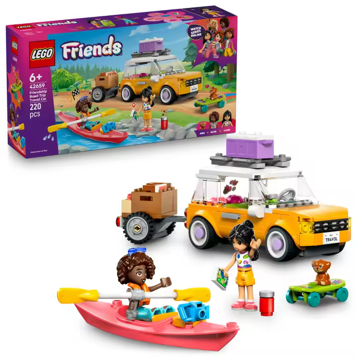 [PREVENTA] LEGO® Friends Amistad: Excursión en Coche por Carretera Set de Construcción, Vehículo, 2 Minipersonajes, Figura de una Cachorrita y Accesorios para Niñas y Niños desde 6 Años 42659 - 1