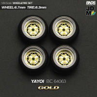 BNDS Rines De Aleación Con Neumáticos De Goma Para Vehículo De Escala 1/64 Estilo JDM VIP 8.3mm Conjunto De 4 Piezas Accesorios Detallados Para Modelo De Coche - details 27