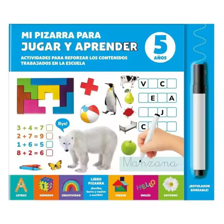 Mi pizarra para aprender y jugar 5 años BOE019 IMAGILAND - 1