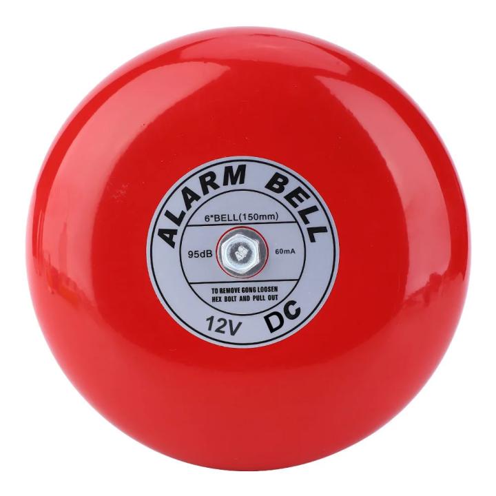 Campana De Alarma De Fuego CB-6B 95dB Metal Para Seguridad En Escuela Hogar Y Fábrica Campana Electrónica Redonda Para Alarmas