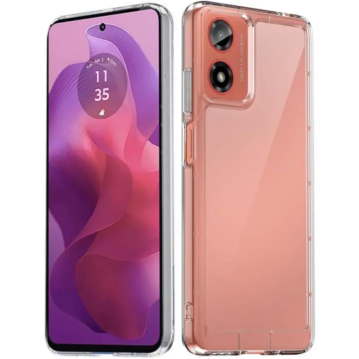 Funda Motorola Moto G04 / G24 (4G) Carcasa Gel TPU Silicona Transparente GTR + Protector Pantalla Cristal Templado Movilear - 1