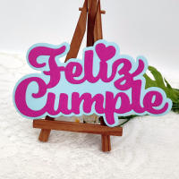 Spanish Happy Birthday Heart Love Bow Alphabet Bear Cherub Metal Cutting Dies Stencils Para Scrapbooking Y Embossing - details 33