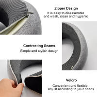 Almohada De Viaje En Forma De Caracol De Espuma De Memoria Soporte Para Cuello Ajustable Portátil Suave Para Descanso Del Mediodía Y Sueño - details 3