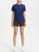 Camiseta Deportiva Para Mujer De Color Sólido Ultraligera Y Secado Rápido Transpirable Ligera Para Correr Y Gimnasio - details 7