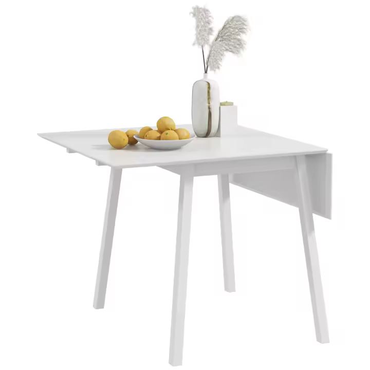 HOMCOM Mesa de comedor plegable, mesa de cocina para 24 personas, mesa plegable, mesa de comedor de madera, para habitaciones pequeñas, 110 x 86 x 75 cm - 1