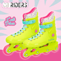 CB Riders - Patines en línea, Color amarillo neón, Cierre ajustable con hebilla y cordones, Talla 36-37/38-39, A partir de 3 años, Máximo 50 kg, Patinetes en línea infantiles, Modernos y llamativos - details 1