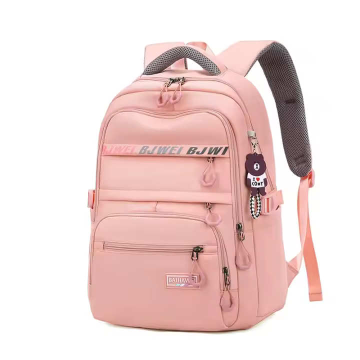 Mochila Escolar Grande de Nailon para Chicas adolescentes, Morral impermeable para orden portátil, color Negro - 1