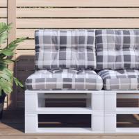 vidaXL Cojín para palés tela 60x40x12 cm en color Multicolor/Beige/Verde y más | acolchados duraderos para sofás de jardín terraza exterior - details 6