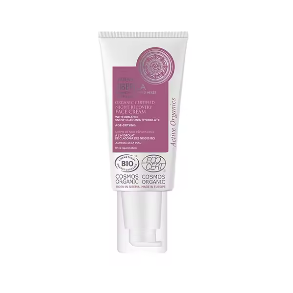 Natura Siberica Crema Facial Recuperación Nocturna Antienvejecimiento Certificada Orgánica, 50 Ml - 1