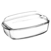 AMBITION Fuente de horno, Cacerola con Tapa, Fuente de Cristal para asar, Lasaña, con Mangos, Bandeja de Cocina de Vidrio, transparente Aptas para Nevera y Congelador (rectangular, 4,6 L) - details 1