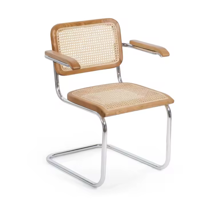 LÚZETE - Silla Ratán Natural con Reposabrazos Webster ALM-CT - Diseño Versátil y Confort Único - 1