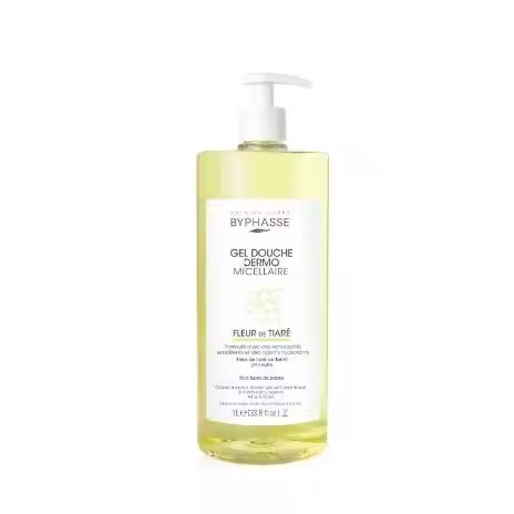 BYPHASSE GEL DUCHA DERMO MICELAR MONOI 1L formulado para pieles normales y secas. - 1