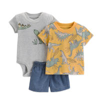 Nueva ropa infantil de verano para niños, bebés y niños pequeños, pantalones cortos de manga corta, camisetas, trajes de tres piezas. - details 33