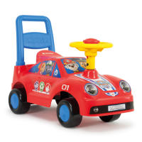 INJUSA - Correpasillos Bebé Patrulla Canina para Niños de 1 2 3 Años | Andador Bebé con Asa de Empuje | Claxon en el Volante | Licencia Oficial Paw Patrol | Color Rojo y Rosa - details 0